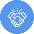 Partnership hand shake icon