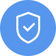 Certified check mark badge icon