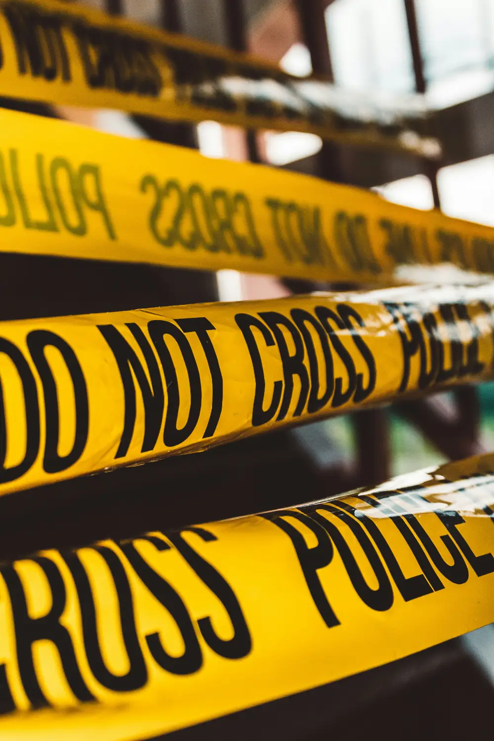 caution tape at scene of a homicide